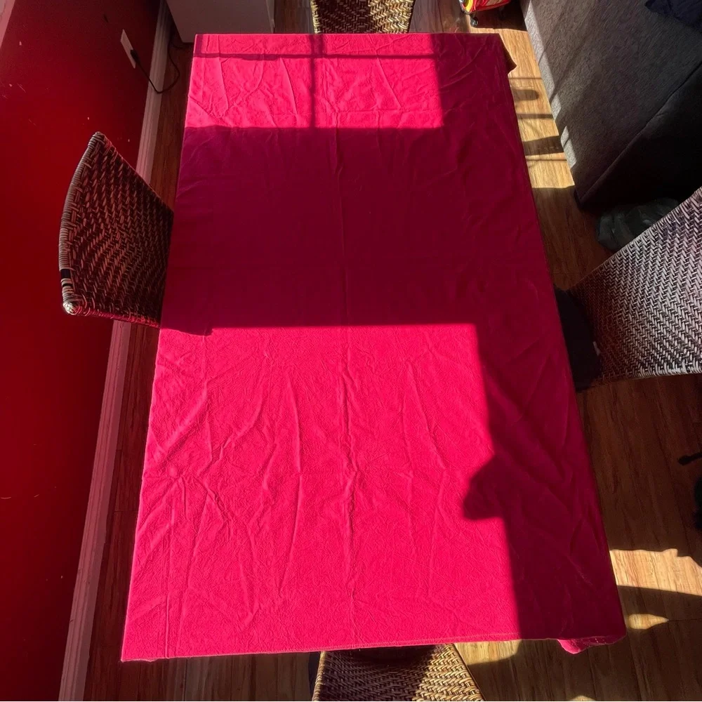 Target red holiday Christmas 100% cotton tablecloth - rectangle 58